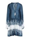 Ermanno Firenze Woman Mini Dress Midnight Blue Size 8 Viscose