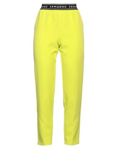 Ermanno Firenze Woman Pants Lime Green Size 6 Polyester, Elastane, Polyamide