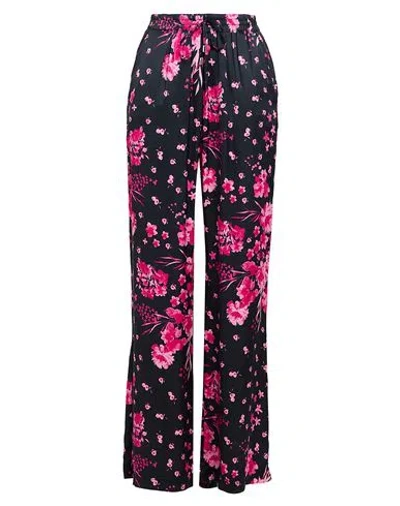 Ermanno Firenze Woman Pants Black Size 4 Viscose In Purple