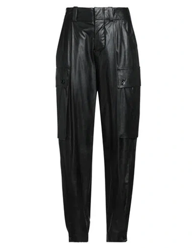 Ermanno Firenze Woman Pants Black Size 6 Polyurethane, Viscose