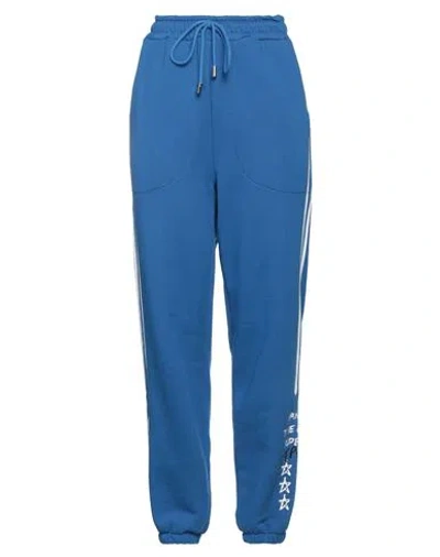 Ermanno Firenze Woman Pants Blue Size 8 Cotton