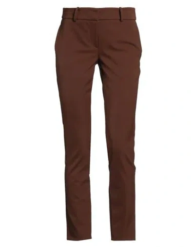 Ermanno Firenze Woman Pants Brown Size 2 Polyamide, Elastane