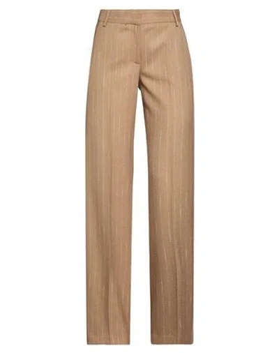 Ermanno Firenze Woman Pants Camel Size 6 Polyester, Viscose, Cotton, Elastane In Brown