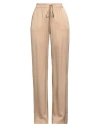 Ermanno Firenze Woman Pants Camel Size 8 Viscose In Neutral