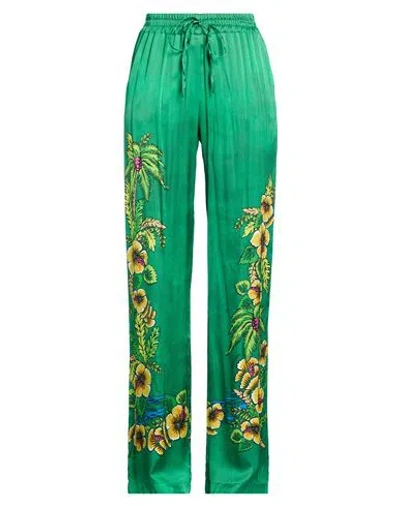 Ermanno Firenze Woman Pants Green Size 4 Viscose