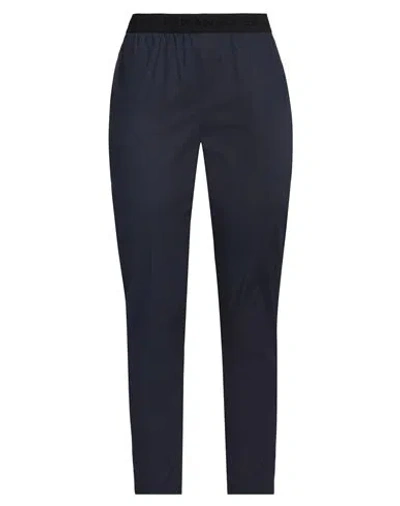Ermanno Firenze Woman Pants Midnight Blue Size 10 Cotton