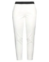 Ermanno Firenze Woman Pants Off White Size 10 Cotton, Polyamide, Elastane, Polyester In White