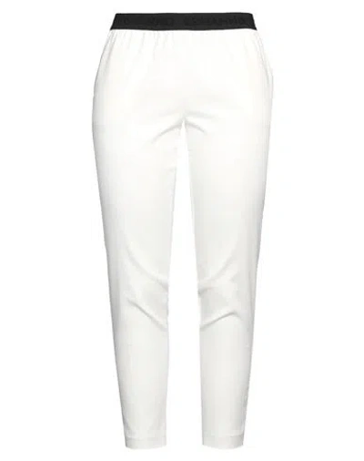 Ermanno Firenze Woman Pants Off White Size 10 Cotton, Polyamide, Elastane, Polyester