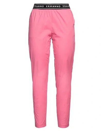 Ermanno Firenze Woman Pants Pink Size 8 Cotton, Polyamide, Polyester, Elastane