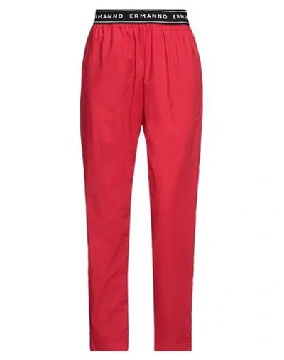 Ermanno Firenze Woman Pants Red Size 4 Cotton, Polyamide, Rubber