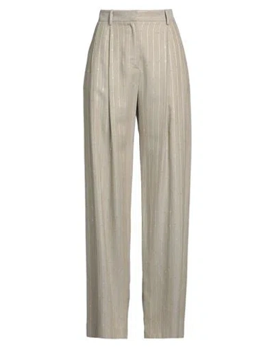 Ermanno Firenze Woman Pants Sand Size 8 Viscose, Polyester, Metallic Polyester