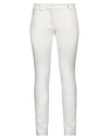 ERMANNO FIRENZE ERMANNO FIRENZE WOMAN PANTS WHITE SIZE 8 POLYESTER, VISCOSE, ELASTANE