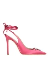 Ermanno Firenze Woman Pumps Fuchsia Size 9 Textile Fibers In Pink