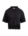 Ermanno Firenze Woman Shirt Black Size 8 Cotton, Polyamide, Elastane