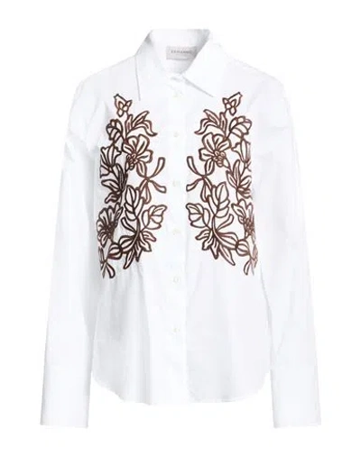 Ermanno Firenze Woman Shirt White Size 6 Cotton