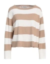 Ermanno Firenze Woman Sweater Camel Size 8 Cotton