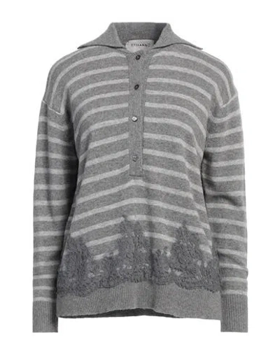 Ermanno Firenze Woman Sweater Grey Size 4 Cotton, Polyamide