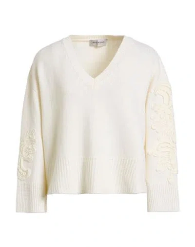 Ermanno Firenze Woman Sweater Ivory Size 10 Wool, Acrylic, Polyamide, Cashmere In White