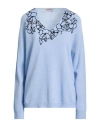 Ermanno Firenze Woman Sweater Light Blue Size 8 Wool, Acrylic, Polyamide