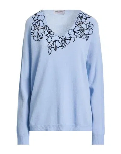 Ermanno Firenze Woman Sweater Light Blue Size 8 Wool, Acrylic, Polyamide