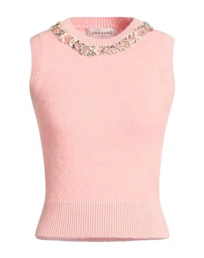 Ermanno Firenze Woman Sweater Pink Size 6 Wool, Polyamide, Acrylic, Alpaca Wool, Elastane