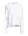 Ermanno Firenze Woman Sweatshirt White Size 10 Cotton