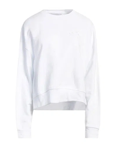 Ermanno Firenze Woman Sweatshirt White Size 10 Cotton