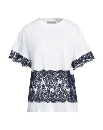 Ermanno Firenze Woman T-shirt White Size 8 Cotton, Polyamide