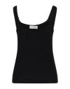 Ermanno Firenze Woman Tank Top Black Size 10 Wool In Black