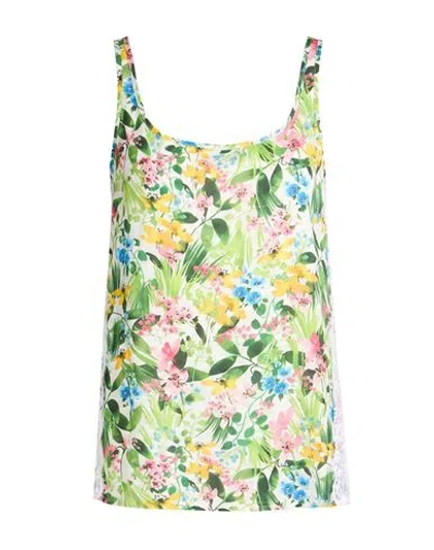 Ermanno Firenze Woman Top Green Size 6 Viscose In Multi