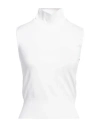 Ermanno Firenze Woman Top Off White Size 10 Viscose, Polyamide