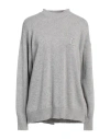 Ermanno Firenze Woman Turtleneck Grey Size 10 Viscose, Polyamide, Wool, Cashmere