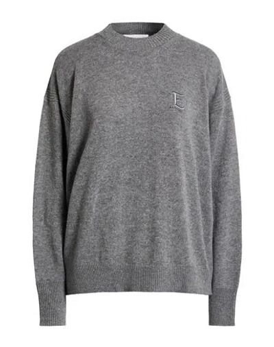 Ermanno Firenze Woman Turtleneck Grey Size 8 Viscose, Polyamide, Wool, Cashmere In Gray