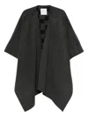 Ermanno Firenze Wool Cape In Gray