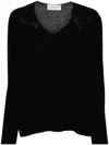 Ermanno Firenze Guipure Lace-detail Sweater In Black