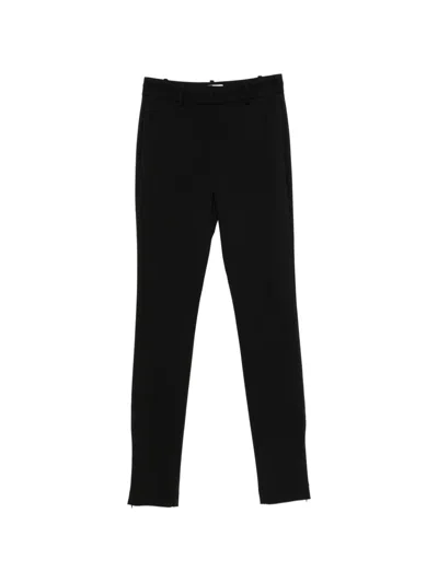 Ermanno Firenze Zip-hem Slim-fit Trousers In Black