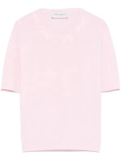 Ermanno Floral Embroidery T Shirt