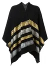 Ermanno Gallamini Striped Cardigan In Black