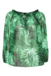 Ermanno Green Shirt With All Over Print In Green