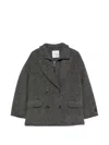 Ermanno Grey Wool Polyester Blazer In Gray