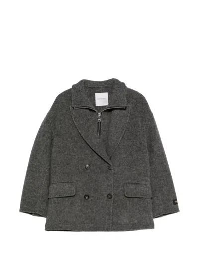 Ermanno Grey Wool Polyester Blazer In Gray