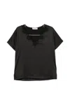 Ermanno Lace-detail T-shirt In Black