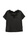 Ermanno Lace-detail T-shirt In Black