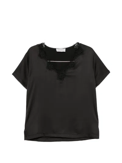 ERMANNO ERMANNO LACE-DETAIL T-SHIRT