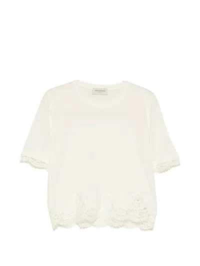Ermanno Lace-detail Wool Sweater In White