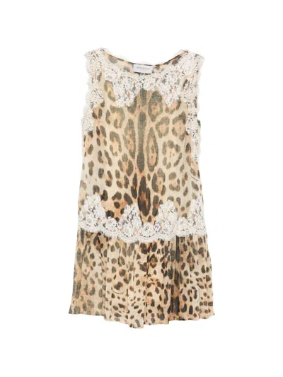 Ermanno Leopard Print Mini Dress