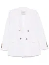 Ermanno Linen And Cotton Embroidered Blazer Jacket