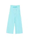 Ermanno Linen Cotton Elastane Pants In Blue
