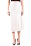 Ermanno Midi Skirt With Luxurious Polyester-elastane Blend And Flattering Silhouette In Neutrals
