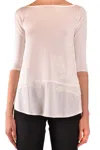Ermanno Multicolor Sweater With Lace Appliqué In Pink